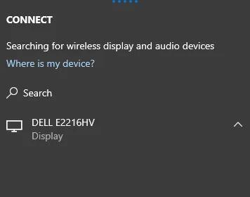 connect tab on PC