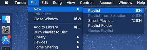 utwórz playlistę z muzyką Apple