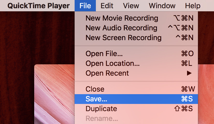 save the recording file