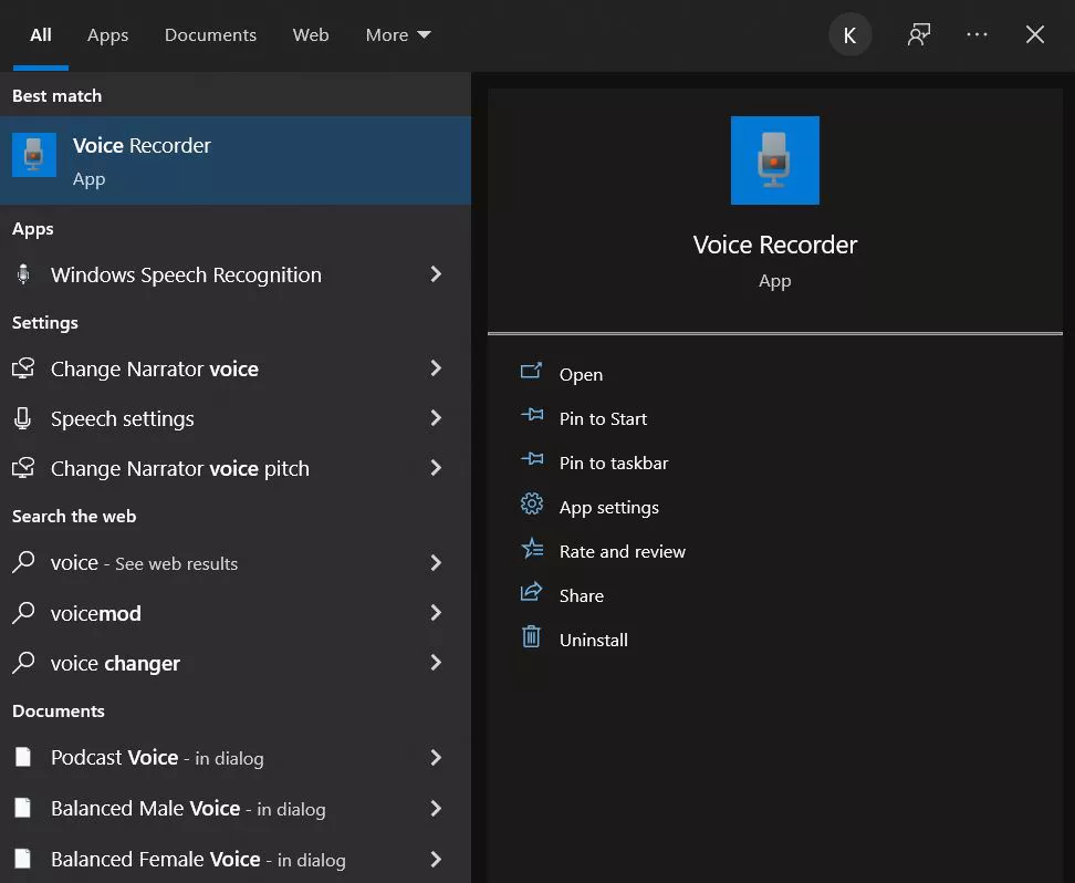 record audio on pc