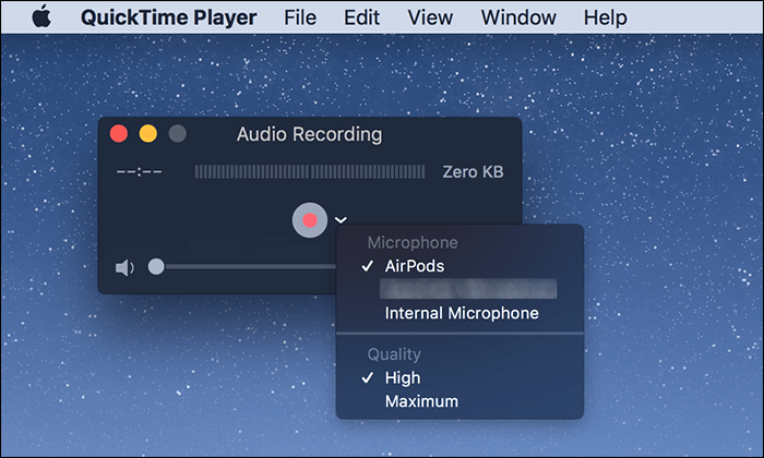 record audio on mac
