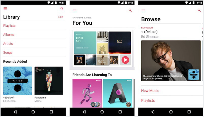 muziek-app op Android