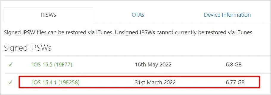 download ios 15 version