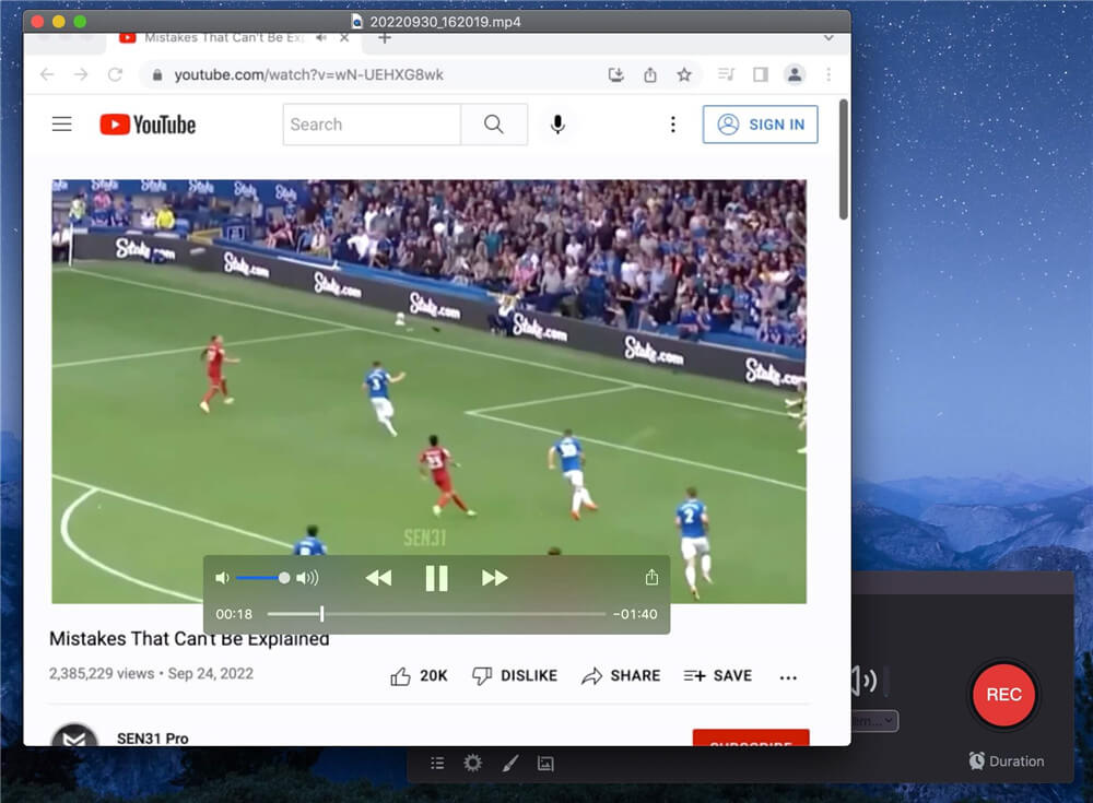 play the recorded file