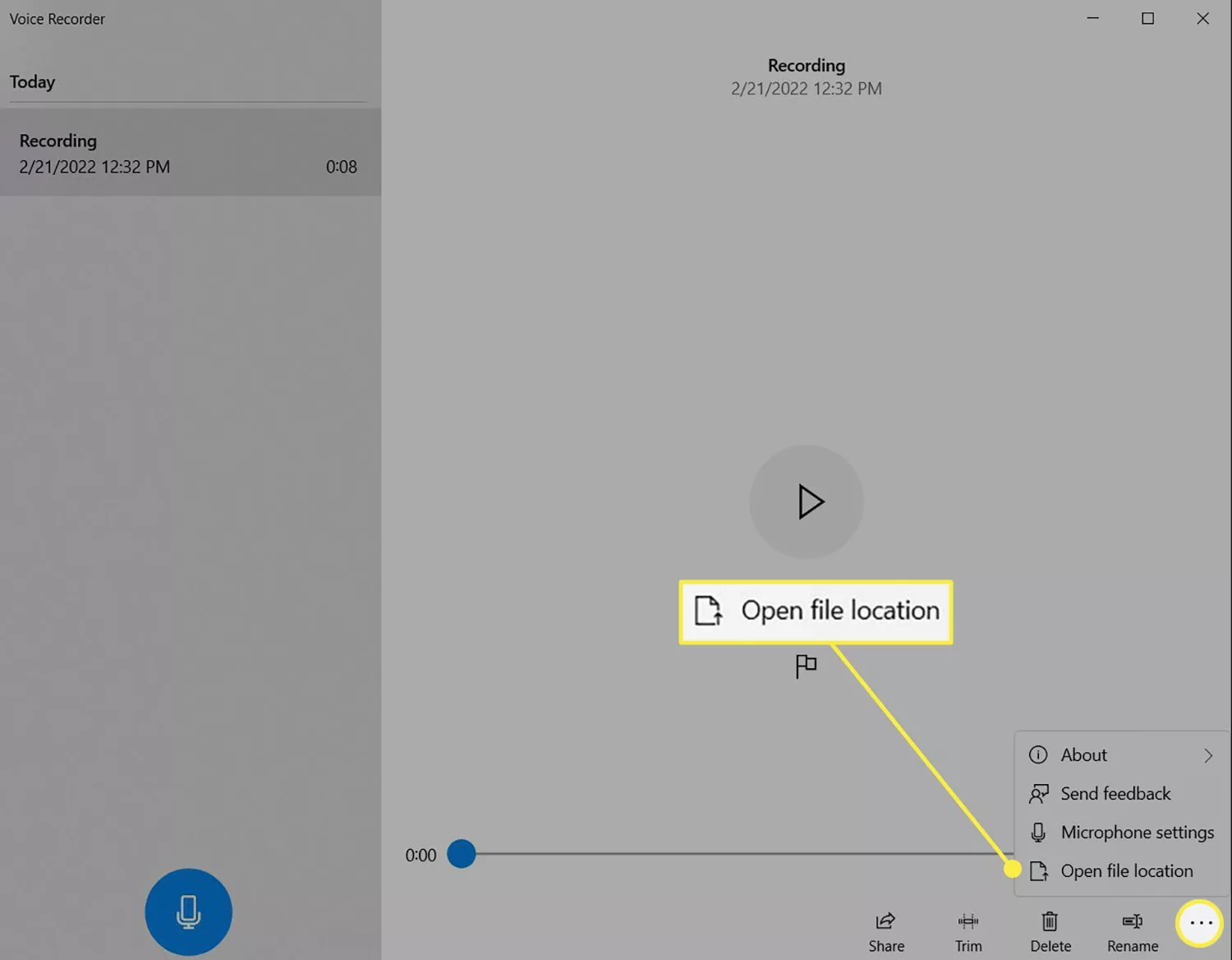 save recording audio on computer