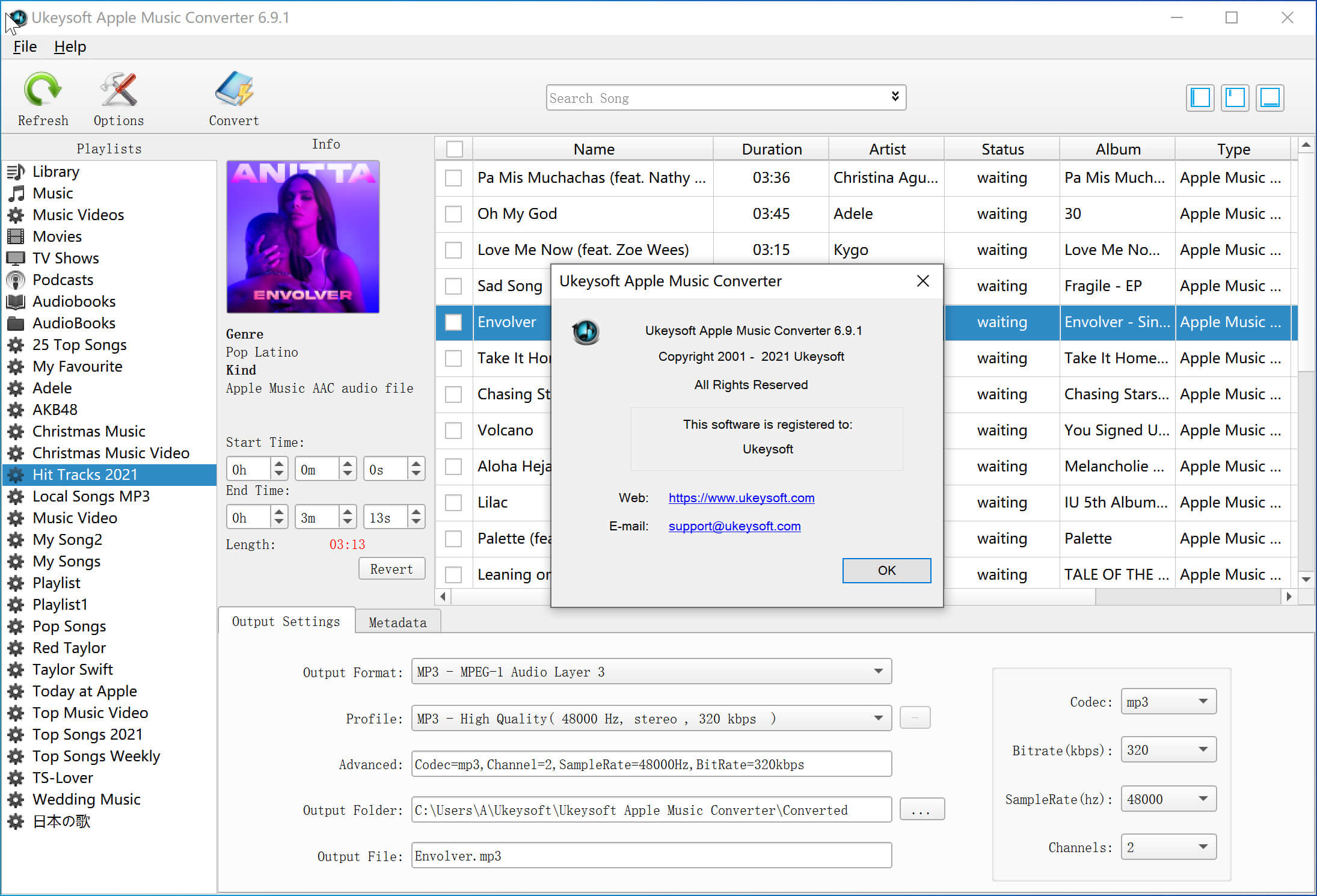 UkeySoft Apple Music Converter (V.6.9.1) VS. UkeySoft Apple Music