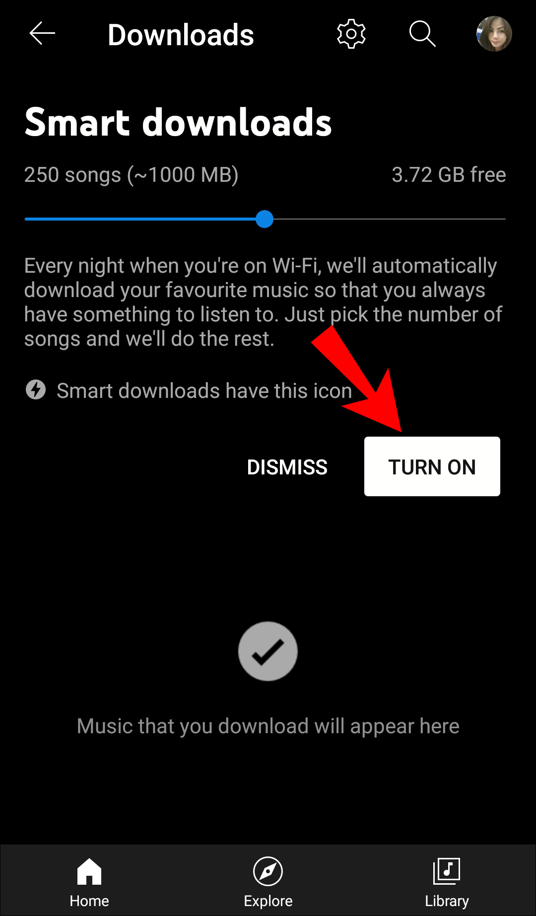 YouTube Music smart download