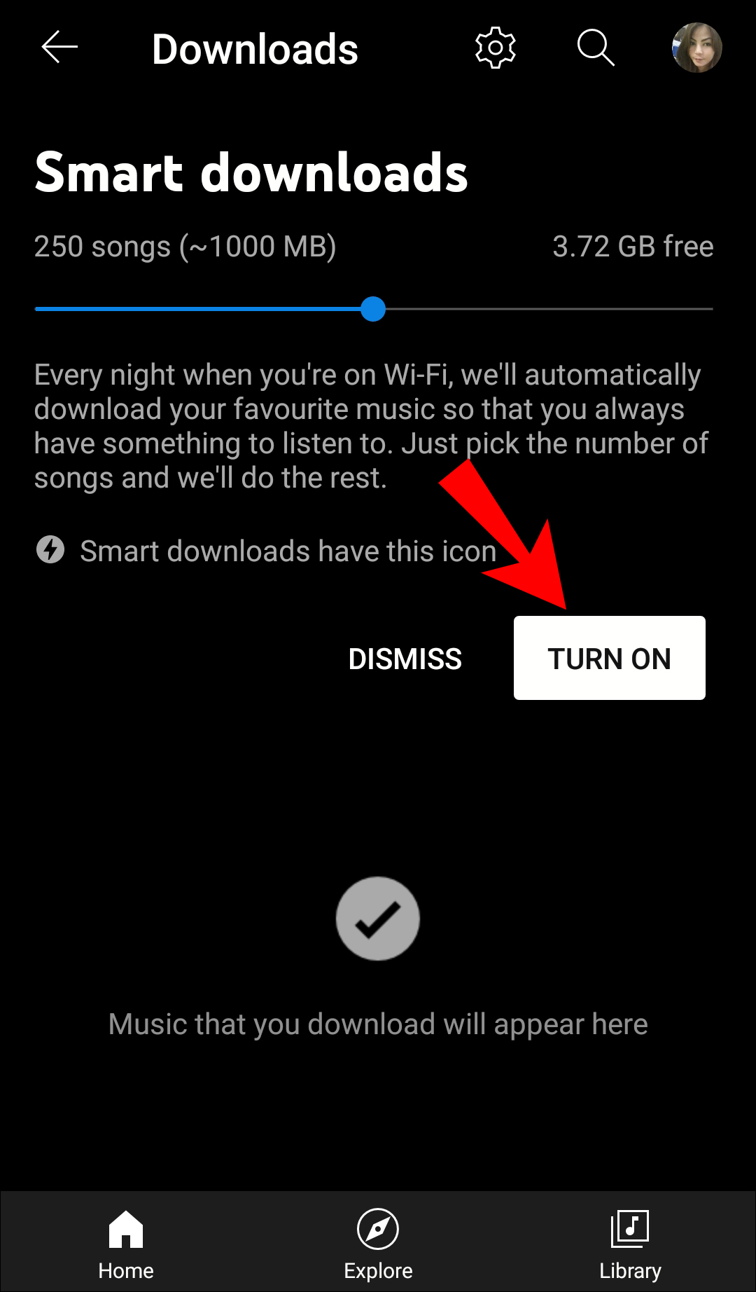 YouTube Music slimme download