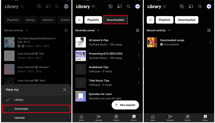 find downloaded youtube music on android
