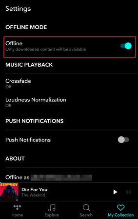 tidal offline mode android