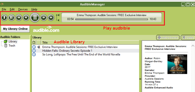 administrador audible para pc