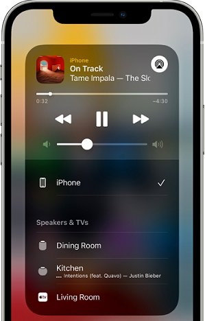 play music on control center