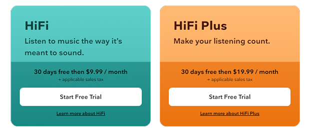 tidal hifi plans
