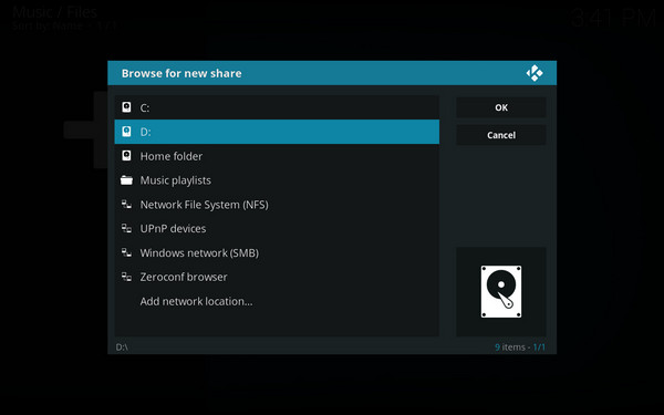 sync music to kodi
