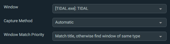 เพิ่มแอพ Tidal ใน OBS