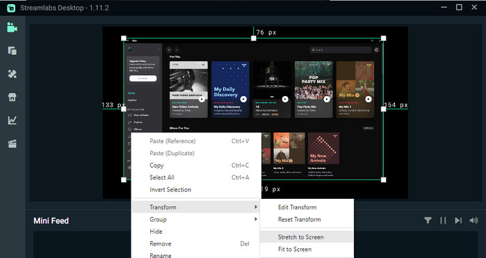 add tidal desktop in obs