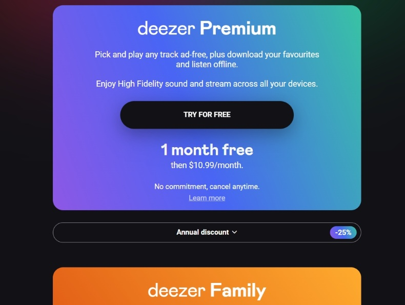 get free deezer premium