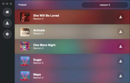 download MP3 deezer music in Freezer app