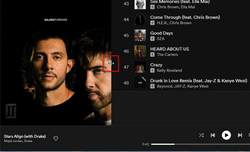 développer la couverture spotify