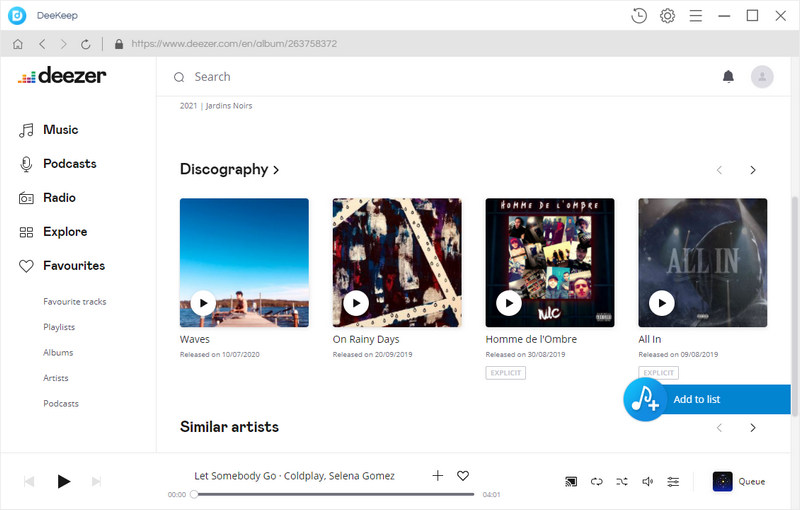 Descărcător de muzică deezer