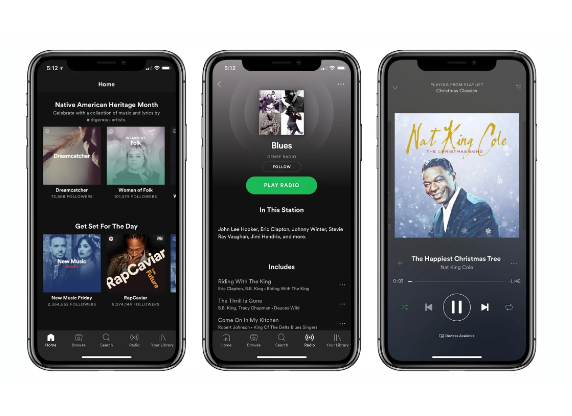 Spotify app Interface