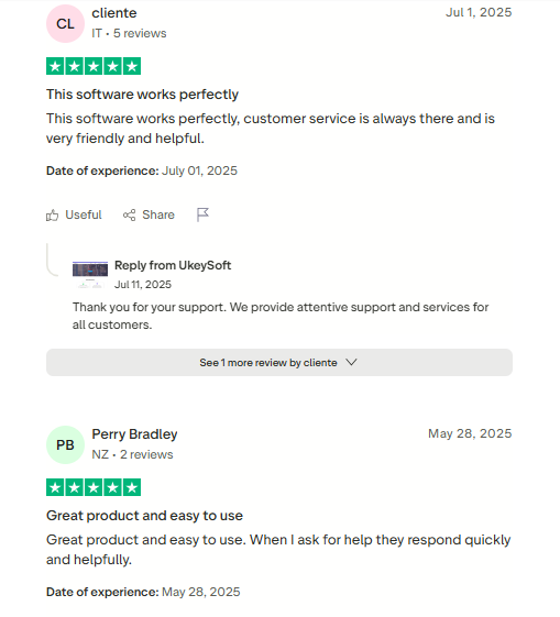 UkeySoft good review from customer