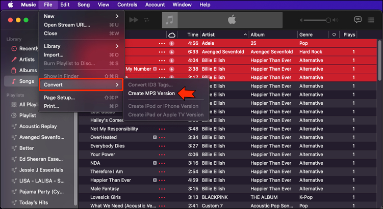 download purchased apple music to mp3 on Music