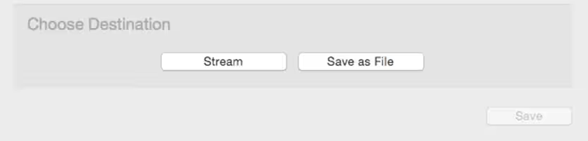 choose destination in VLC on Mac