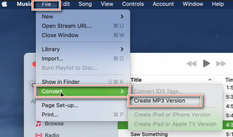 convertir de la musique iTunes en MP3