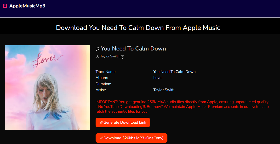 download You Need To Calm Down MP3 song online