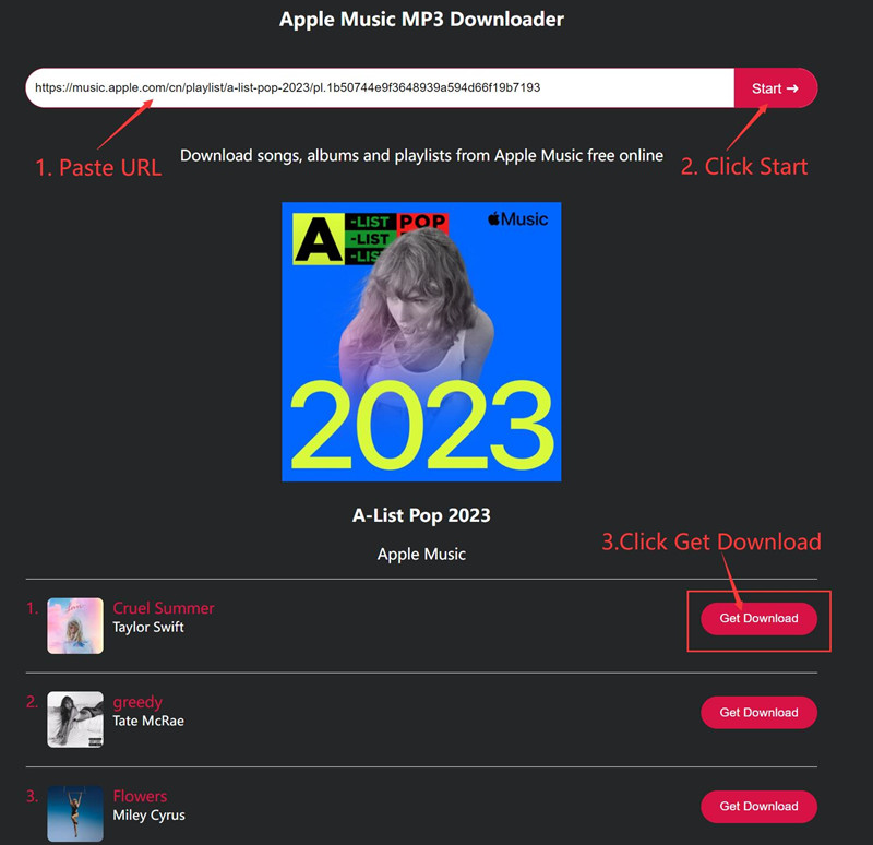 parse the Apple Music link