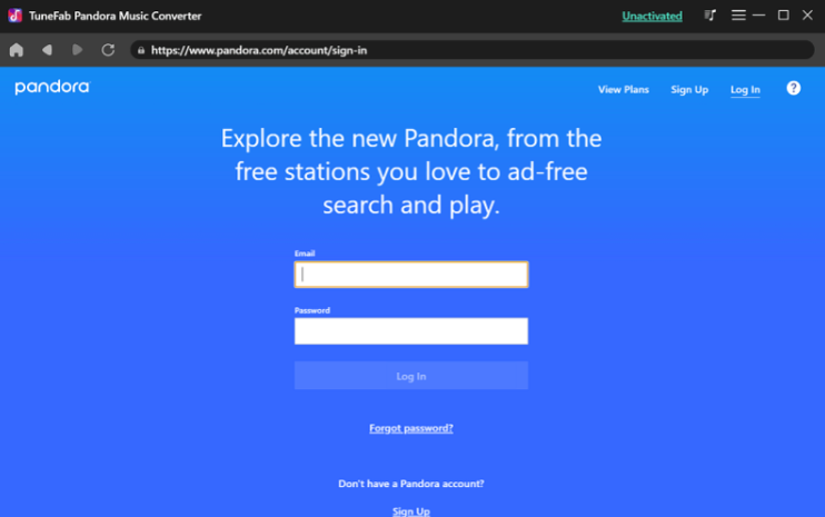 công cụ chuyển đổi nhạc tunefab pandora