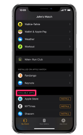 Pandora-App auf der Apple Watch