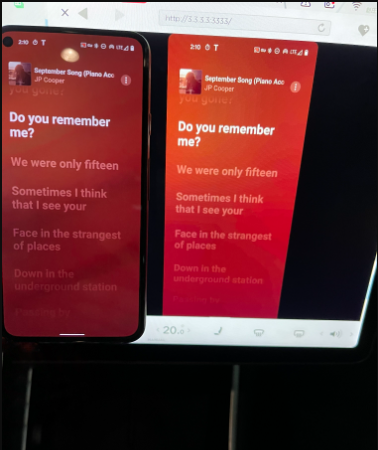 Mirror Pandora Music from Phone to Tesla