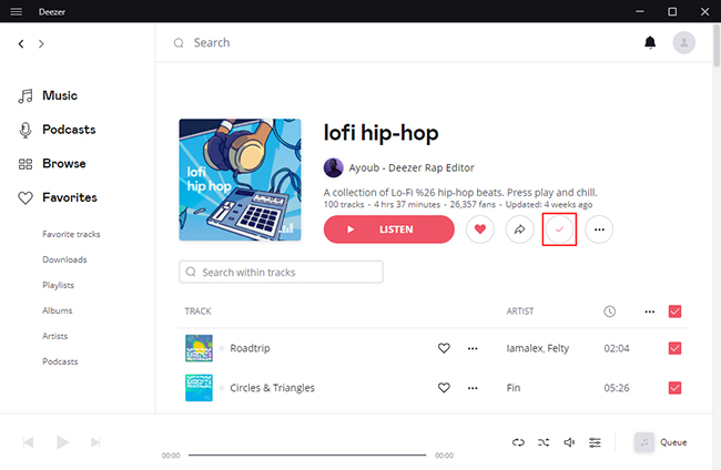 deezer çalma listesi mac indir