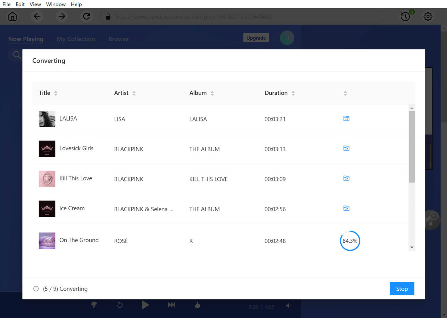 UkeySoft Pandora Music Converter Screenshot