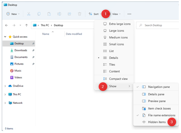 hide folders in Windows 11