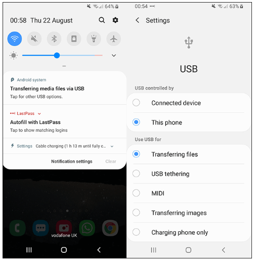 connect android phone to pc