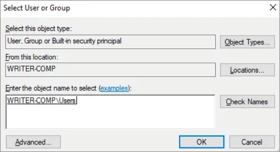 choose pc name users