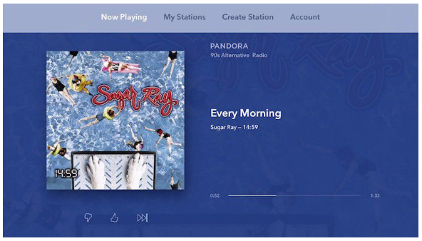 เล่น Pandora บน Apple TV
