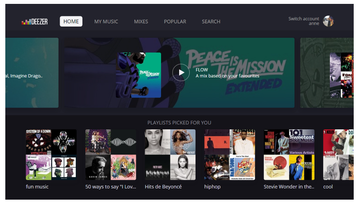 play deezer music on samsung tv