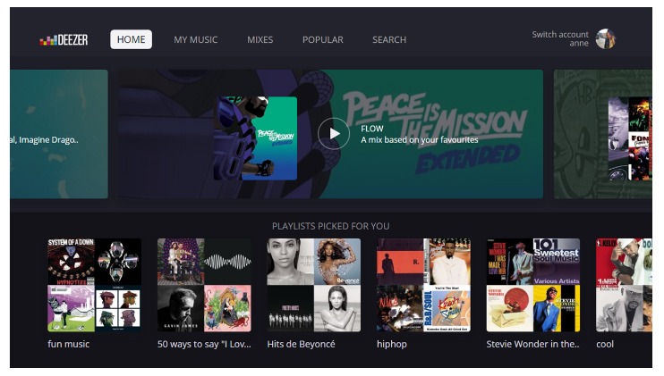 riprodurre musica Deezer su Samsung TV