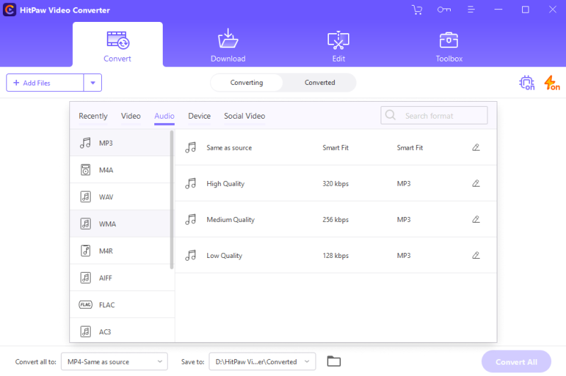 hitpaw apple music converter formats