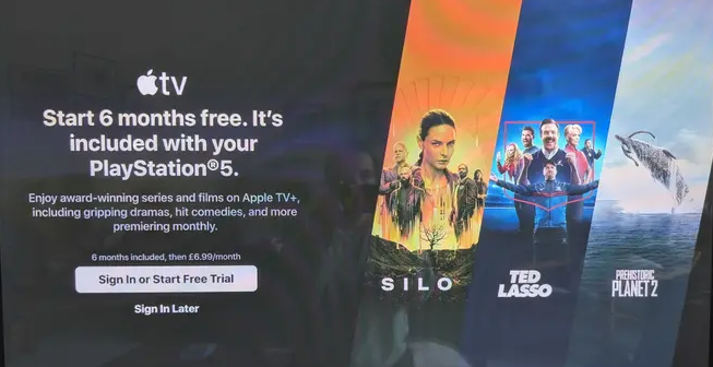 watch apple tv free on ps5