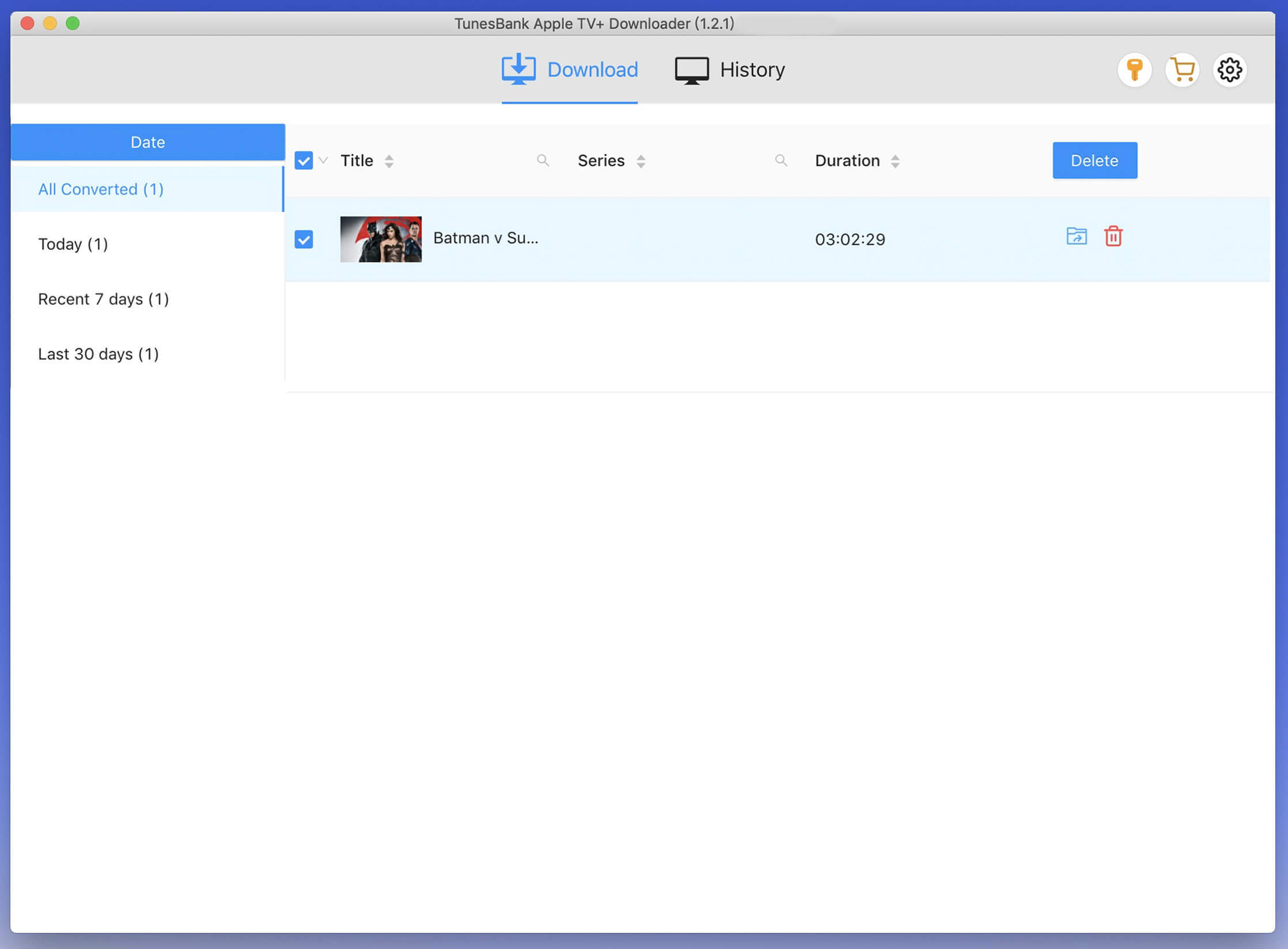 apple tv download history
