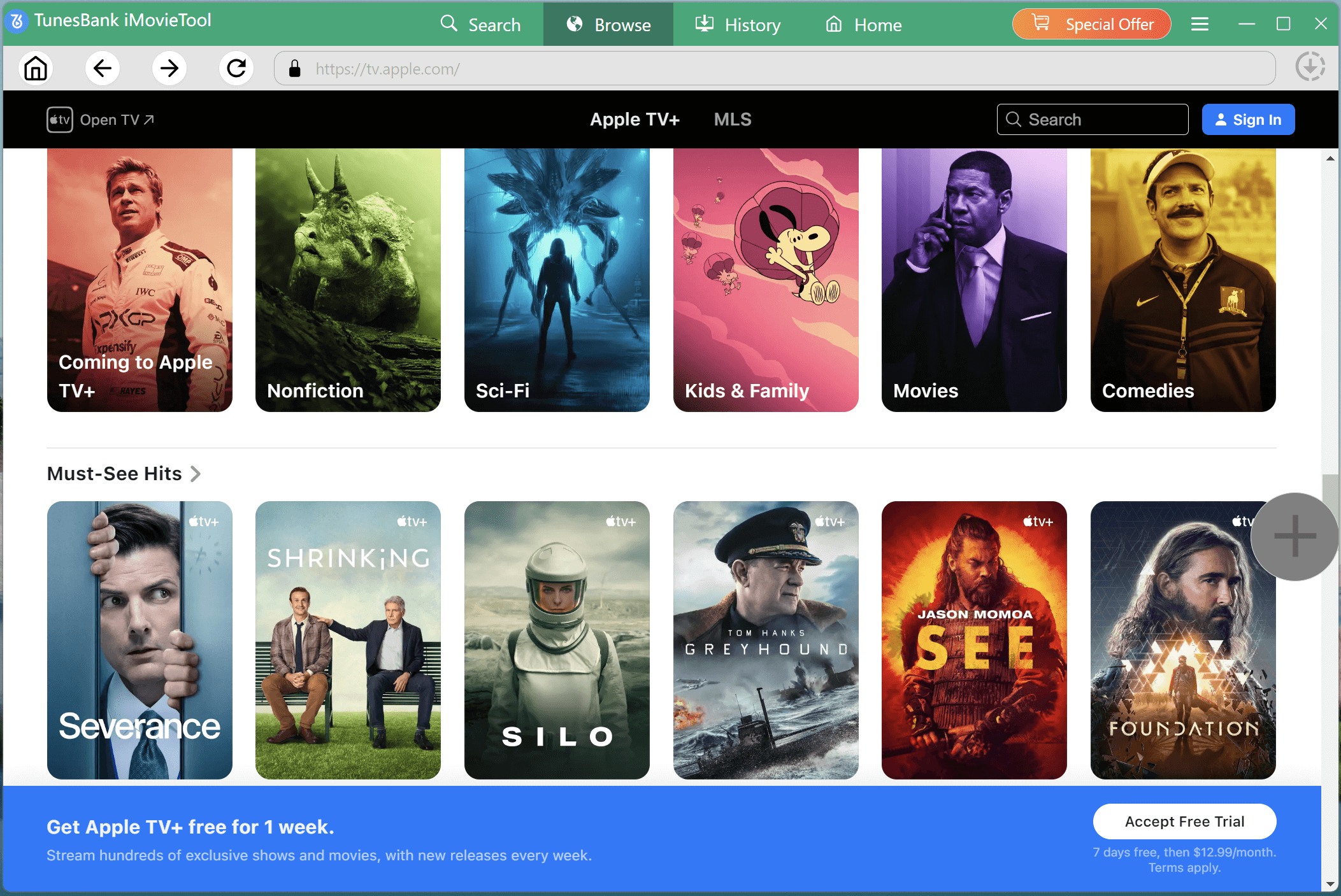 瀏覽 Apple TV+ 所有影片