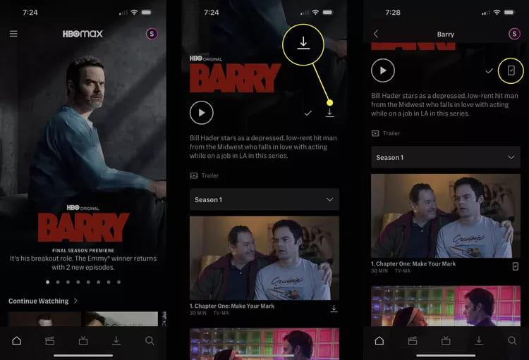 download hbo max movie on iphone