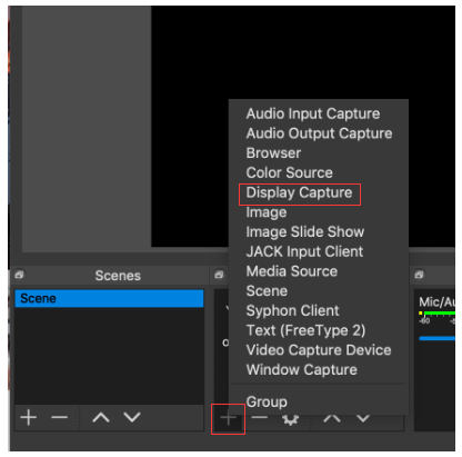 add source on obs
