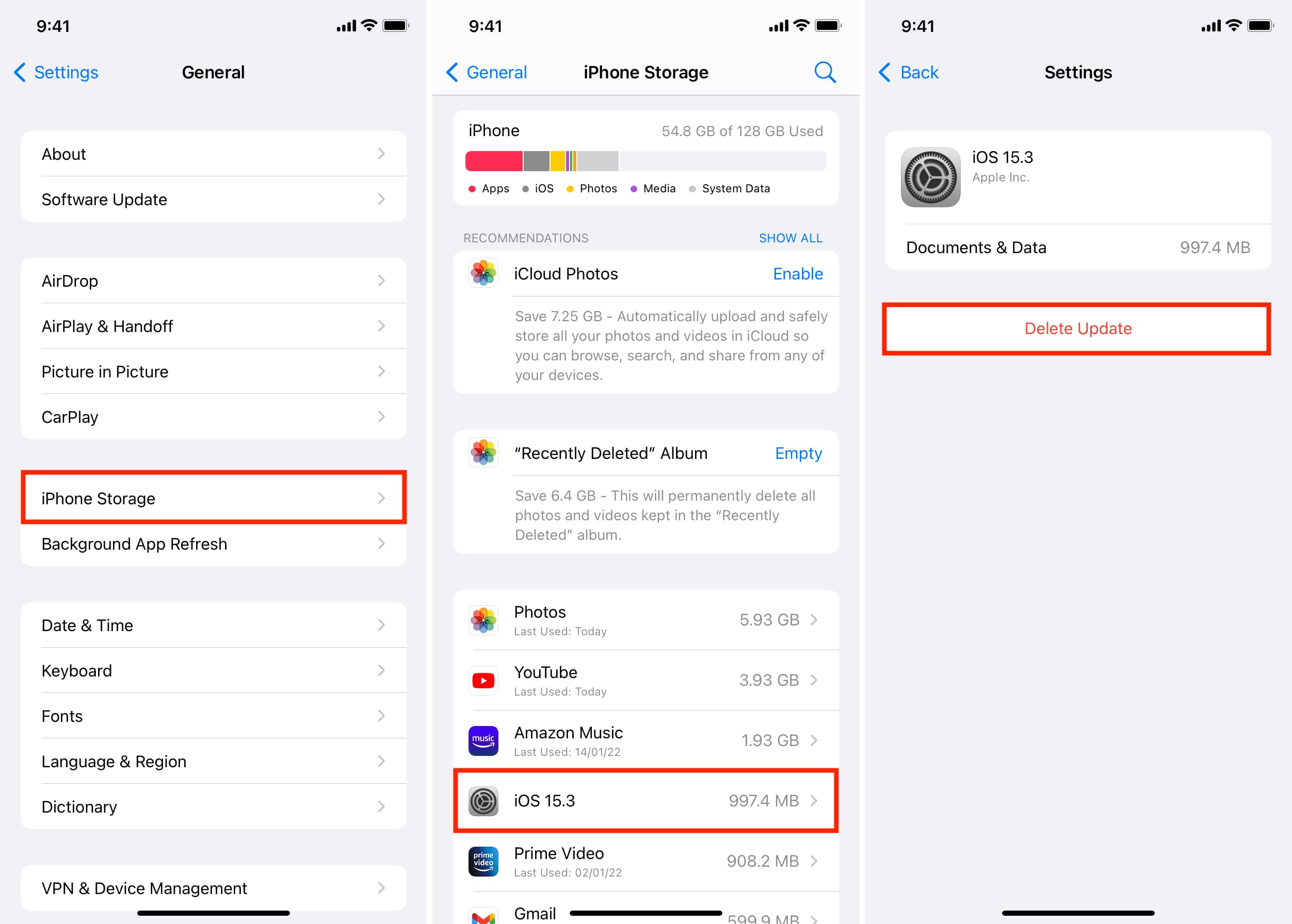 eliminar la actualización de ios 17.2