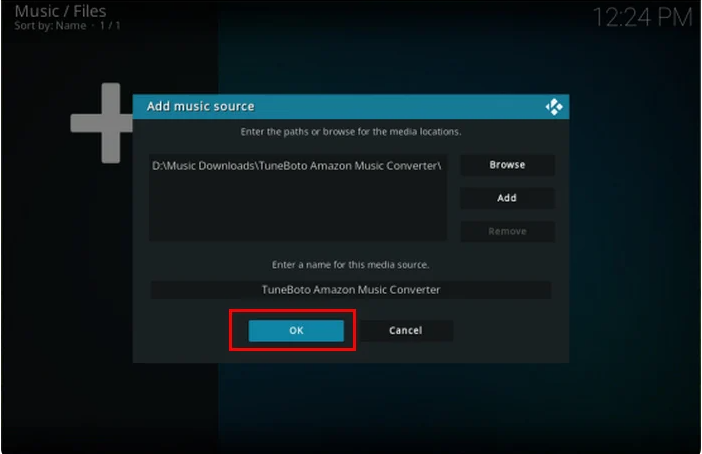 importa la musica di Amazon su Kodi